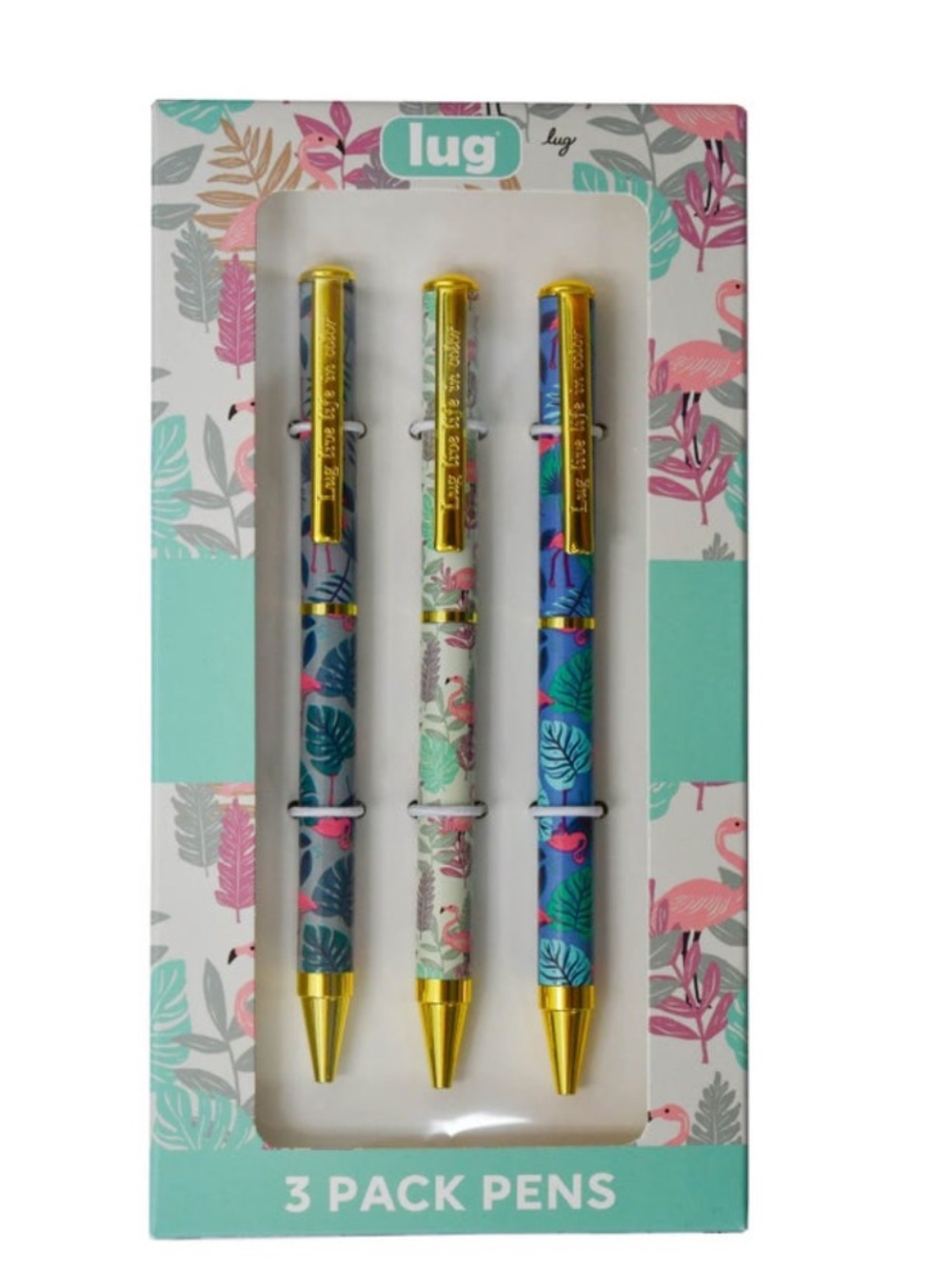 Lug Lug Pens 3pk - Scribble Flamingo